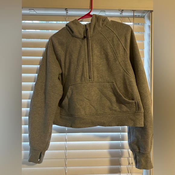 Lululemon Heathered Core Medium Grey Oversised Halfzip Hoodie - Picture 4 of 5